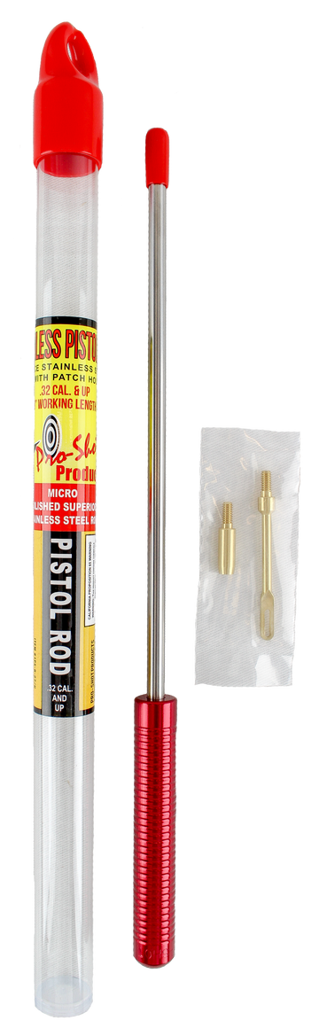 Pro-Shot 1PS87U Micro-Polished 8" Pistol Cleaning Rod .27 Cal & Up #8-32 Thread Stainless Steel