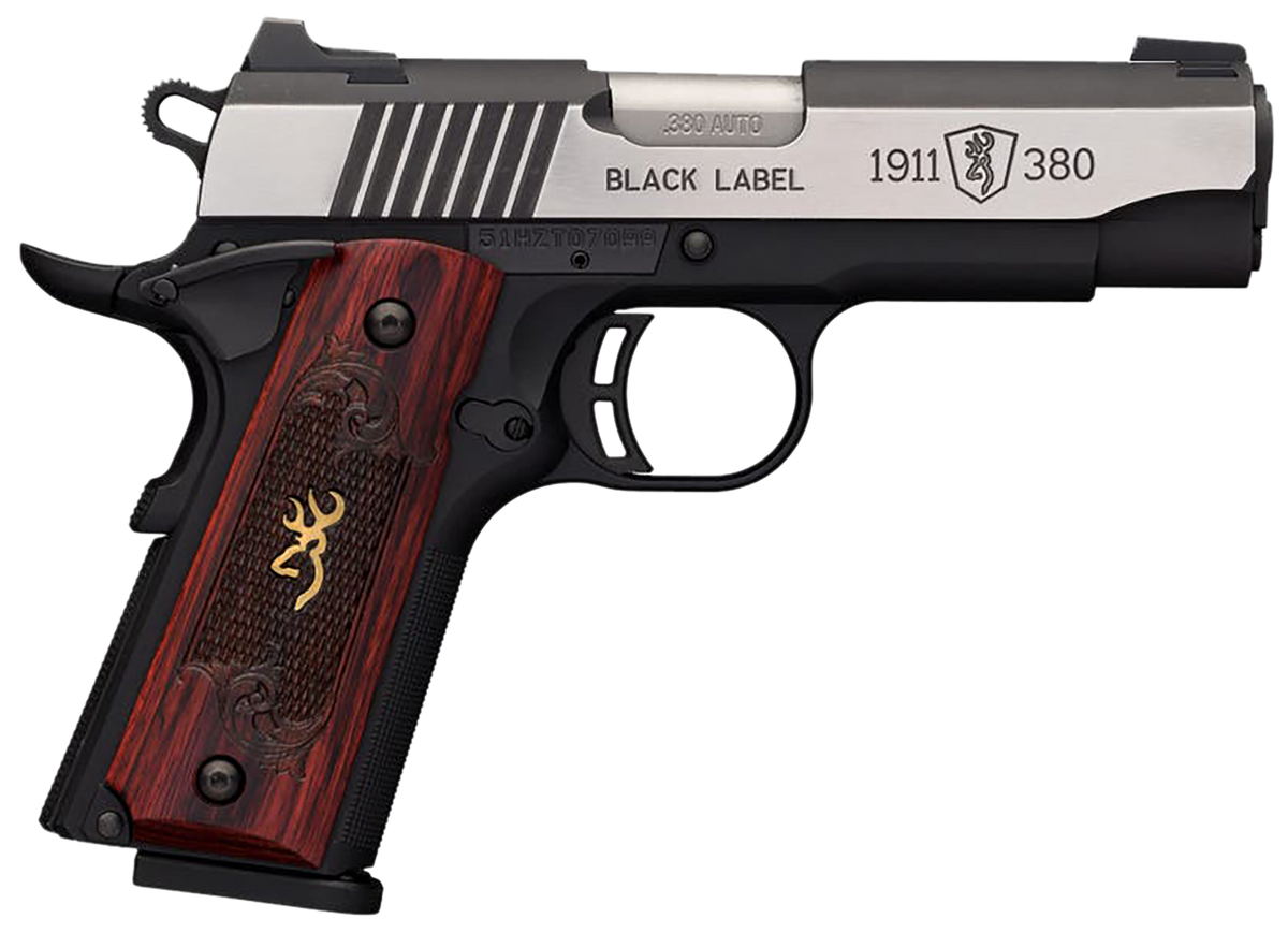 Browning 1911-380 Black Label Medallion Pro Compact 380 ACP 3.63" 8+1 SAO Pistol