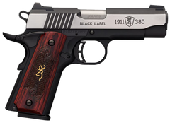 Browning 1911-380 Black Label Medallion Pro Compact 380 ACP 3.63" 8+1 SAO Pistol