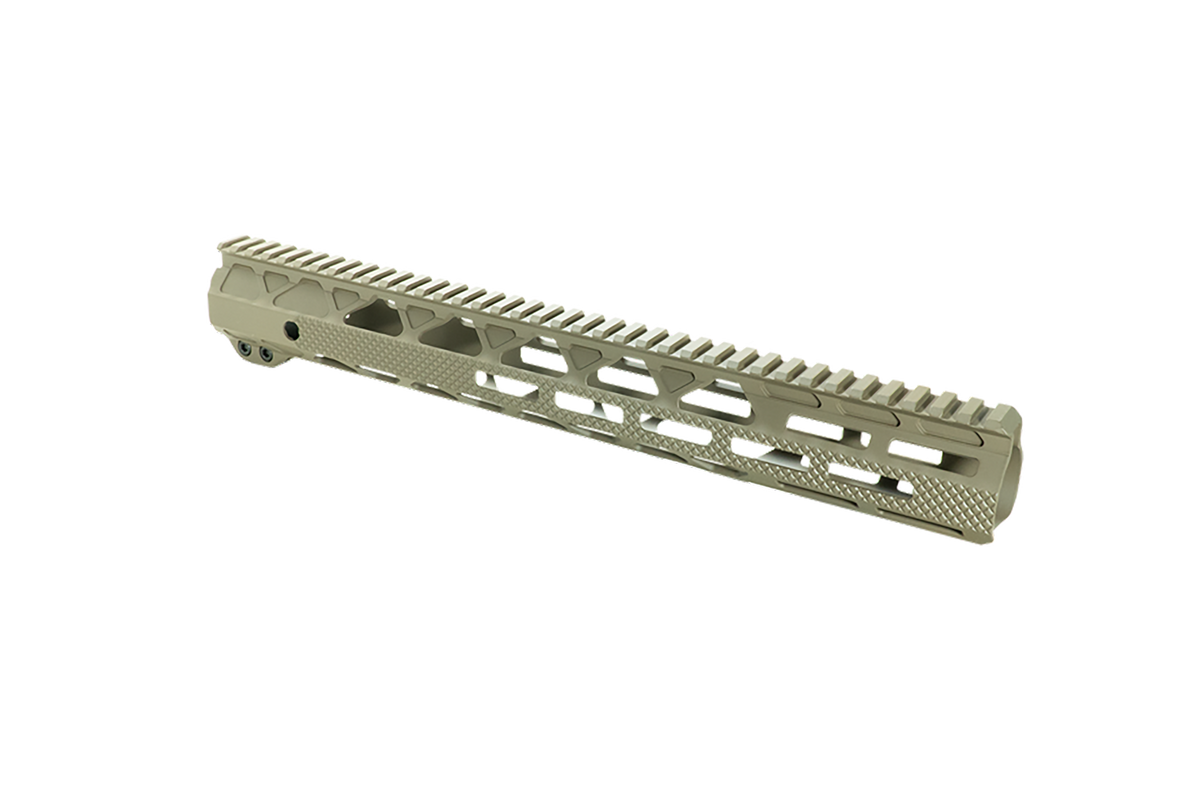 Timber Creek Outdoors Greyman 15" M-LOK Handguard - Desert Aluminum - AR-15