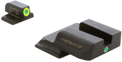AmeriGlo SW301 i-Dot Night Sight Set for Smith & Wesson M&P - Green Tritium LumiGreen Outline Front / Green Tritium Rear