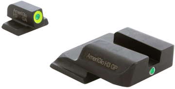 AmeriGlo SW301 i-Dot Night Sight Set for Smith & Wesson M&P - Green Tritium LumiGreen Outline Front / Green Tritium Rear