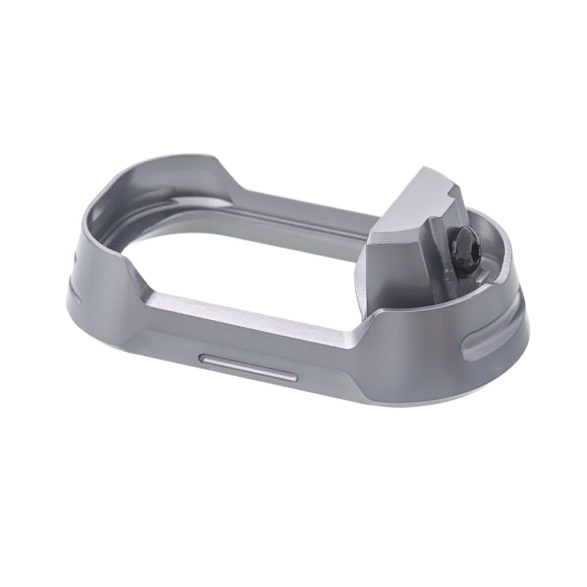 Tyrant CNC Magwell Fits Glock 19/23 Gen 3-4 Gray Aluminum - Black Screws