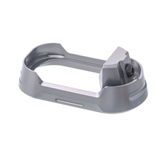 Tyrant CNC Magwell Fits Glock 19/23 Gen 3-4 Gray Aluminum - Black Screws