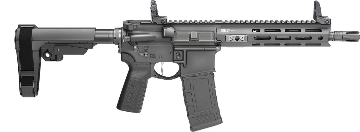 Springfield Armory SAINT Victor 300 Blackout 9.5" 30+1 Semi-Auto AR-15 Pistol - SBA3 Brace