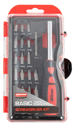 Birchwood Casey BSDS Basic Screwdriver Kit 22-Piece Slotted/Phillips/Torx/Hex