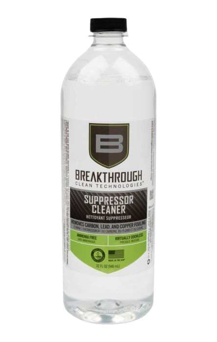 Breakthrough Clean Suppressor Cleaner 32 oz - Water-Based, Ammonia-Free
