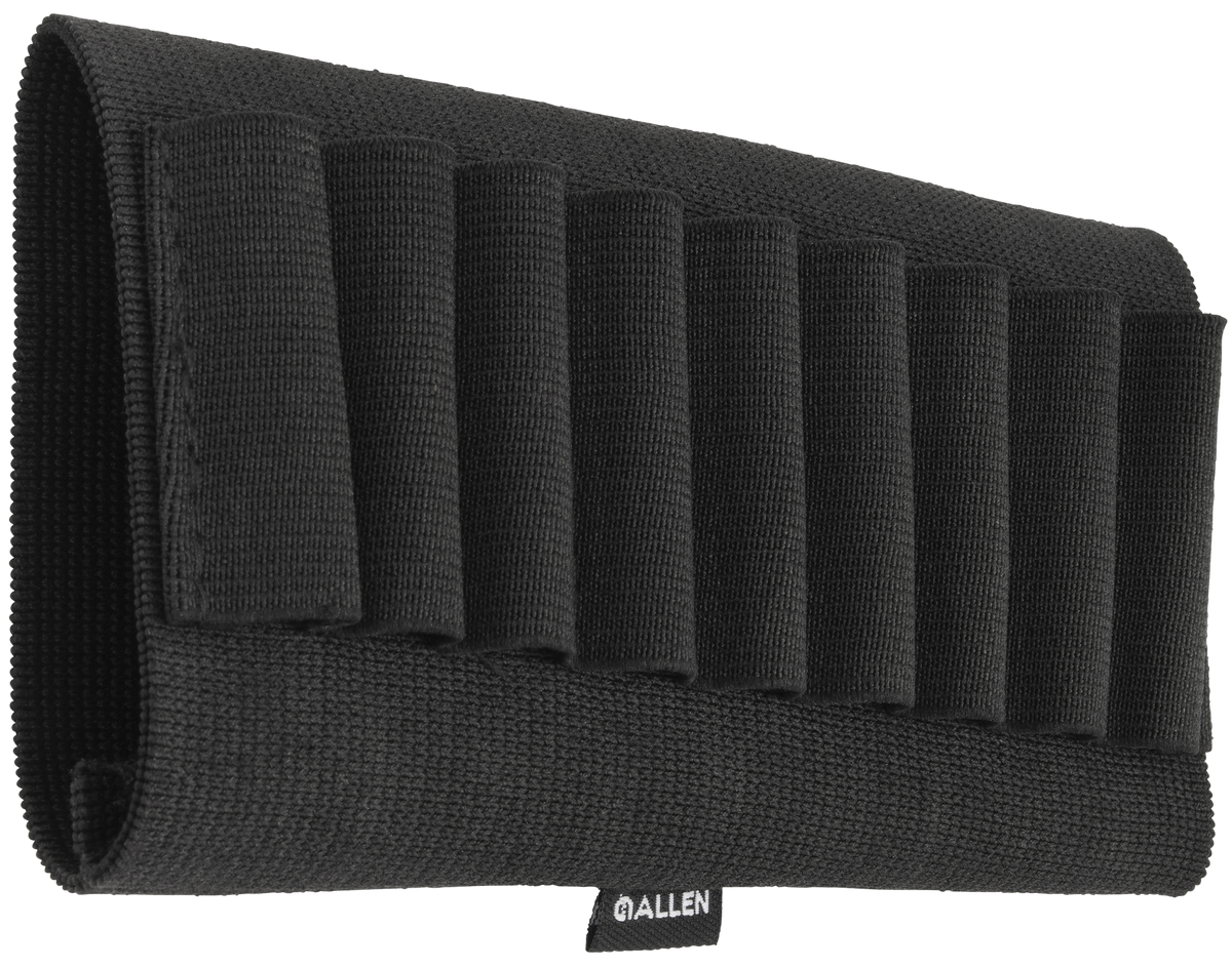 Allen 206 Rifle Cartridge Holder 9-Round Black Elastic Buttstock Mount