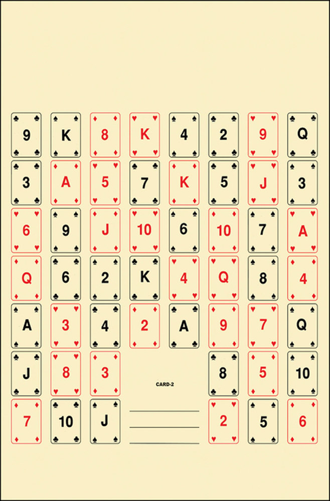 Action Target CARD2100 Entertainment 52 Playing Cards Paper Hanging Target 22.5" x 24" Multi-Color 100/Box