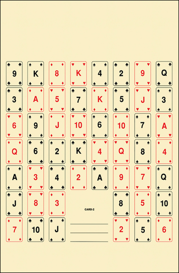 Action Target CARD2100 Entertainment 52 Playing Cards Paper Hanging Target 22.5" x 24" Multi-Color 100/Box