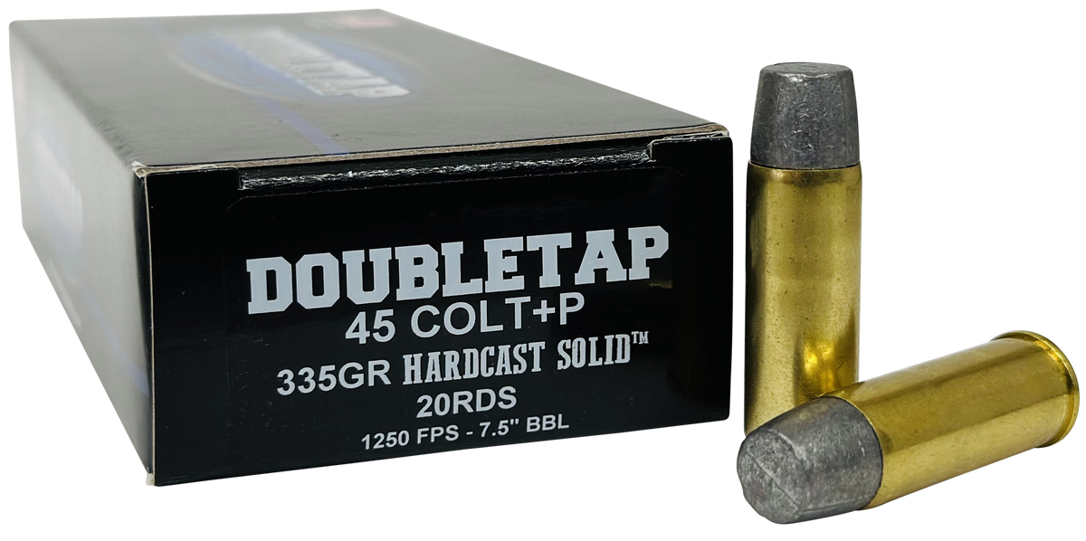 DoubleTap Ammunition 45 Colt +P 335gr Hard Cast Solid 20-Rd - Box or Case