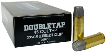 DoubleTap Ammunition 45 Colt +P 335gr Hard Cast Solid 20-Rd - Box or Case