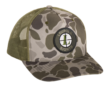 Leupold Duck Camo Green Trucker Hat - Adjustable Snap-Back One Size