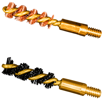 Otis FG317NB Bore Brush Set 17 HMR / .177 Cal / 17 WSM 5-40 Thread Bronze/Nylon Bristles 2-Pack
