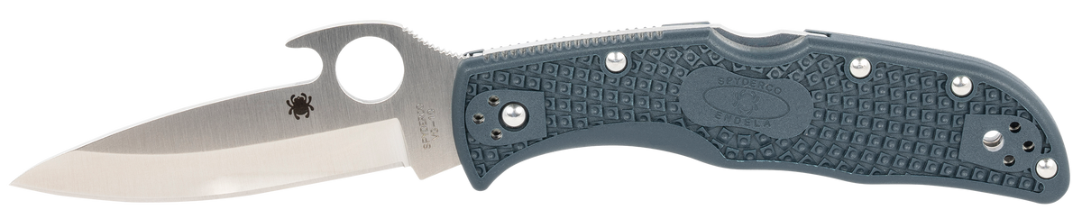 Spyderco Endela Lightweight 3.41" VG-10 Clip Point Plain FRN Blue/Gray Folding Knife