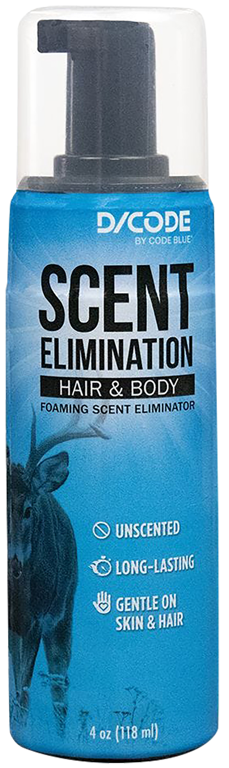Code Blue D/Code Hair/Body Foam Scent Eliminator 4 fl oz