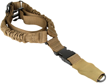 Aim Sports One Point Bungee Sling 1.25" x 26" Tan Elastic Webbing Rifle