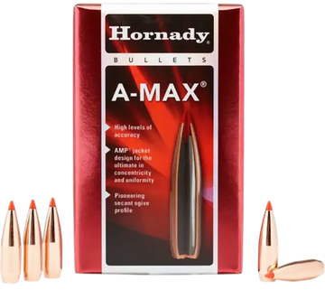 Hornady A-MAX .308 30 Cal 168gr Polymer Tip Reloading Bullets - 100/Box