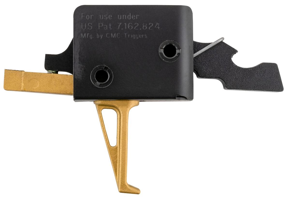 CMC Triggers 91503 Drop-In Gold Finger AR-15, AR-10 Single-Stage Flat 3-3.5 lbs - Gold