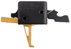 CMC Triggers 91503 Drop-In Gold Finger AR-15, AR-10 Single-Stage Flat 3-3.5 lbs - Gold