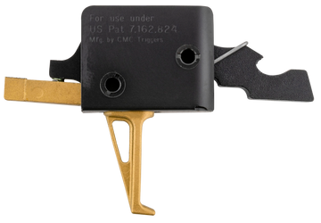 CMC Triggers 91503 Drop-In Gold Finger AR-15, AR-10 Single-Stage Flat 3-3.5 lbs - Gold
