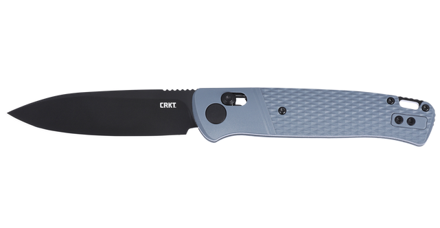 Columbia River Counterpart 3.38" Folding Drop Point Plain Black Oxide 12C27 SS Gray GRN Knife