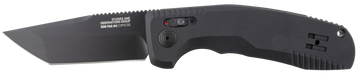 S.O.G SOG-TAC AU Auto 3.43" Folding Tanto Plain Cryo D2 Steel Black TiNi Aluminum Handle