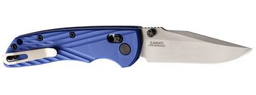 Hogue Deka 3.25" Clip Point Folding Knife - CPM MagnaCut Plain Edge / Blue Polymer