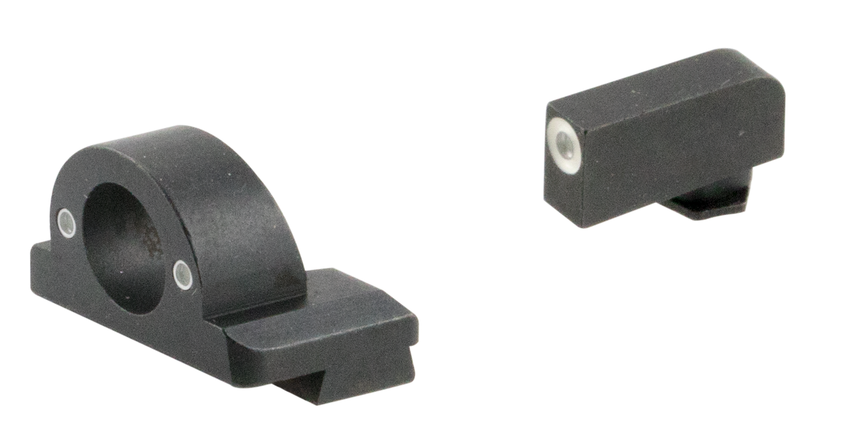 AmeriGlo GL5125 Ghost Ring Sight Set for Glock Gen 5-6 9mm/.40 - Green Tritium White Outline Front / Green Tritium Rear