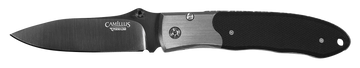 Camillus Pristine 3" Folding Drop Point VG-10 Carbonitride Titanium Plain Edge Knife - Black/Silver G10/SS Handle
