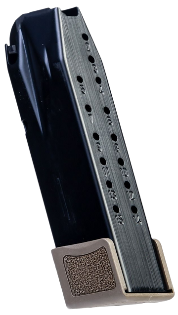 Canik MC9 9mm Luger 15-Rd Flat Dark Earth Steel Magazine with Grip Extension