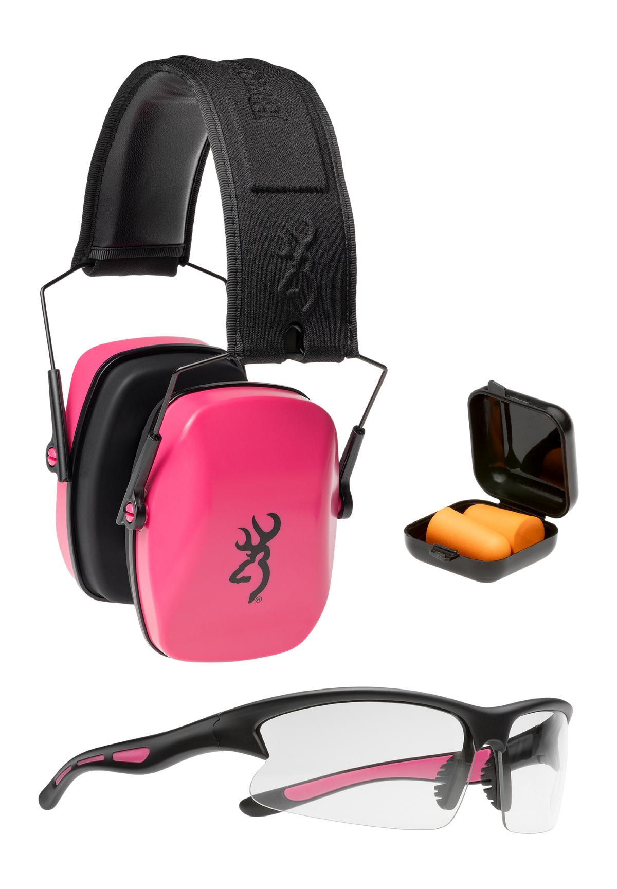 Browning Bro-For Her Range Kit Pink 27dB Earmuffs & Glasses