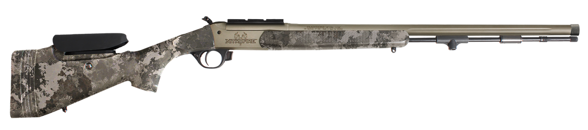 Traditions NitroFire Pro 50 Cal 209 Primer 26" VAPR Twist Muzzleloader - Tungsten Cerakote Veil Alpine Synthetic Stock