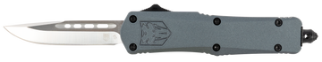 CobraTec Knives FS-3 Small 2.75" OTF D2 Steel Plain Blade Gray Aluminum Handle