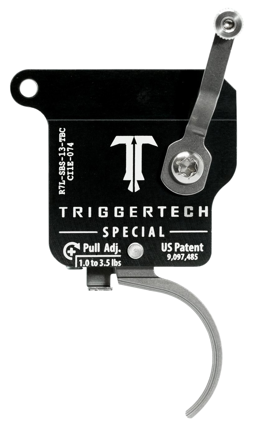TriggerTech Special Single-Stage Curved Trigger for Remington 700 Left Hand 1-3.5 lbs - Stainless