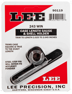 Lee 90119 Case Length Gauge 243 Winchester w/Shell Holder