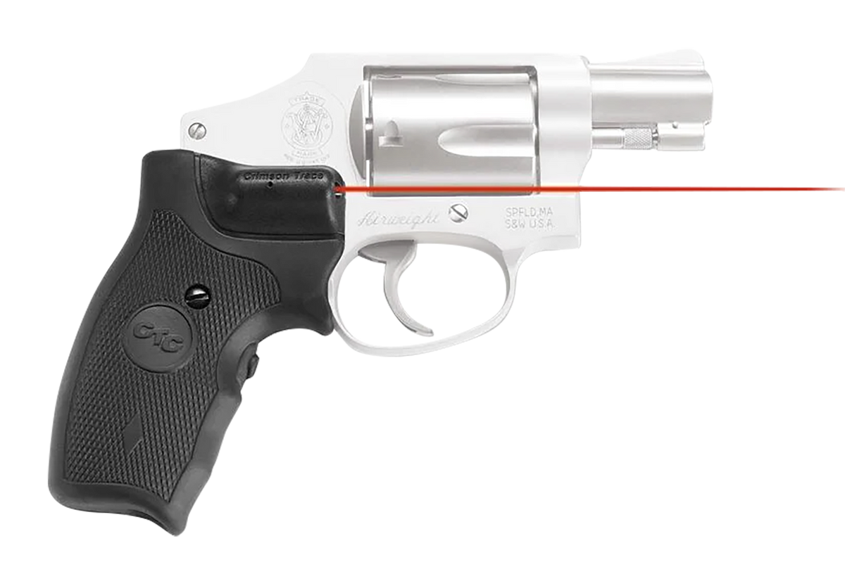 Crimson Trace LG-305 Lasergrips Red Laser Sight for S&W J-Frame Round Butt - Black Polymer Extended