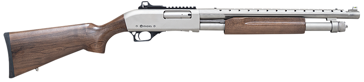 Citadel Mariner 12 Gauge 18.5" 4+1 3" Pump-Action Shotgun - Nickel Walnut