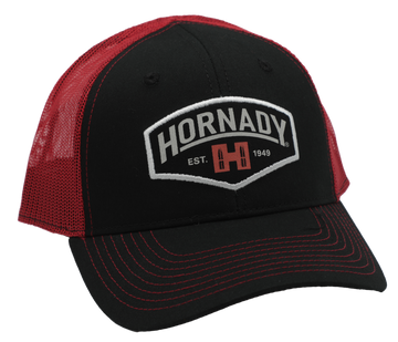 Hornady Established Mesh Cap Black/Red Structured OSFA Snapback