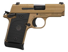 Sig Sauer P938 Emperor Scorpion 9mm Luger 3 in 7+1 SAO Pistol - FDE PVD - Hogue G10 Grips