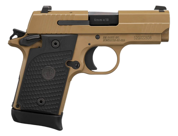 Sig Sauer P938 Emperor Scorpion 9mm Luger 3 in 7+1 SAO Pistol - FDE PVD - Hogue G10 Grips