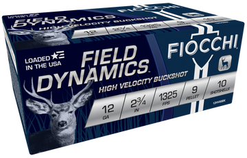 Fiocchi Field Dynamics 12 Gauge 2.75" 9 Pellet 00 Buckshot - Box or Case