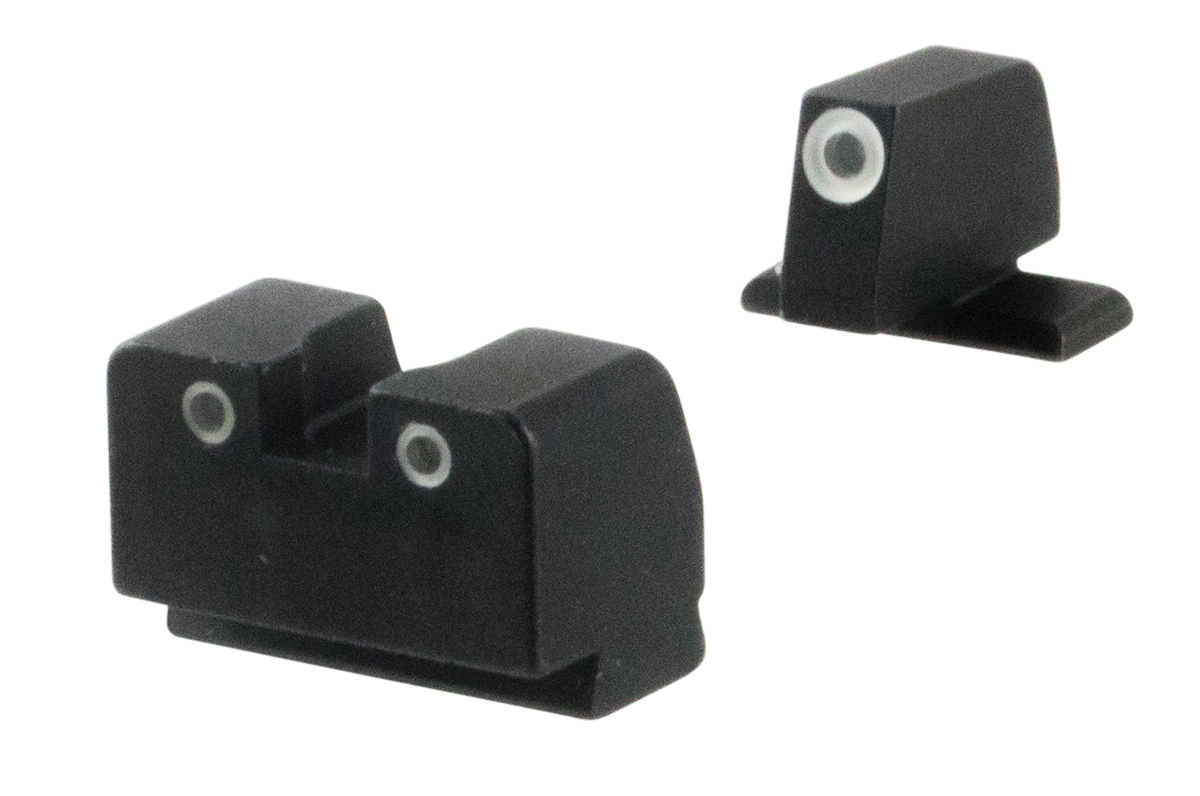 AmeriGlo SG181 Optic Compatible Sight Set for Sig Sauer - Tall Suppressor Height - Green Tritium White Outline