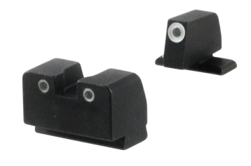 AmeriGlo SG181 Optic Compatible Sight Set for Sig Sauer - Tall Suppressor Height - Green Tritium White Outline