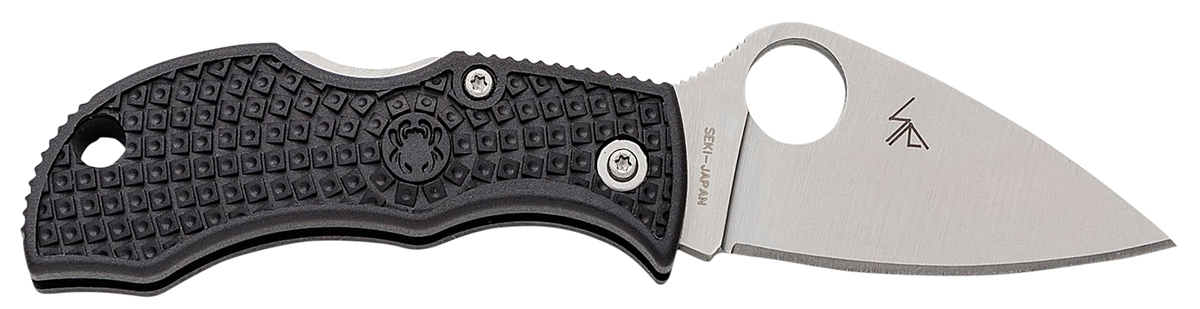 Spyderco Manbug Lightweight 1.90" VG-10 Stonewashed Plain Edge Black FRN Folding Knife