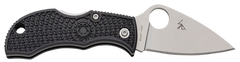 Spyderco Manbug Lightweight 1.90" VG-10 Stonewashed Plain Edge Black FRN Folding Knife