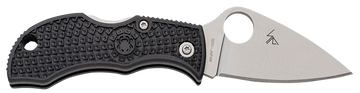 Spyderco Manbug Lightweight 1.90" VG-10 Stonewashed Plain Edge Black FRN Folding Knife
