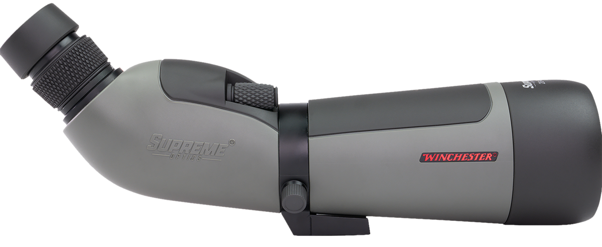 Winchester Optics Supreme 20-60x65mm Angled Spotting Scope - Black/Gray