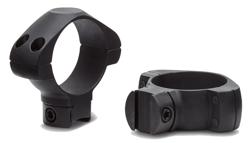 Konus 7416 Steel Scope Rings 1" Quick Release Medium 0 MOA 3/8" Grooved - Matte Black