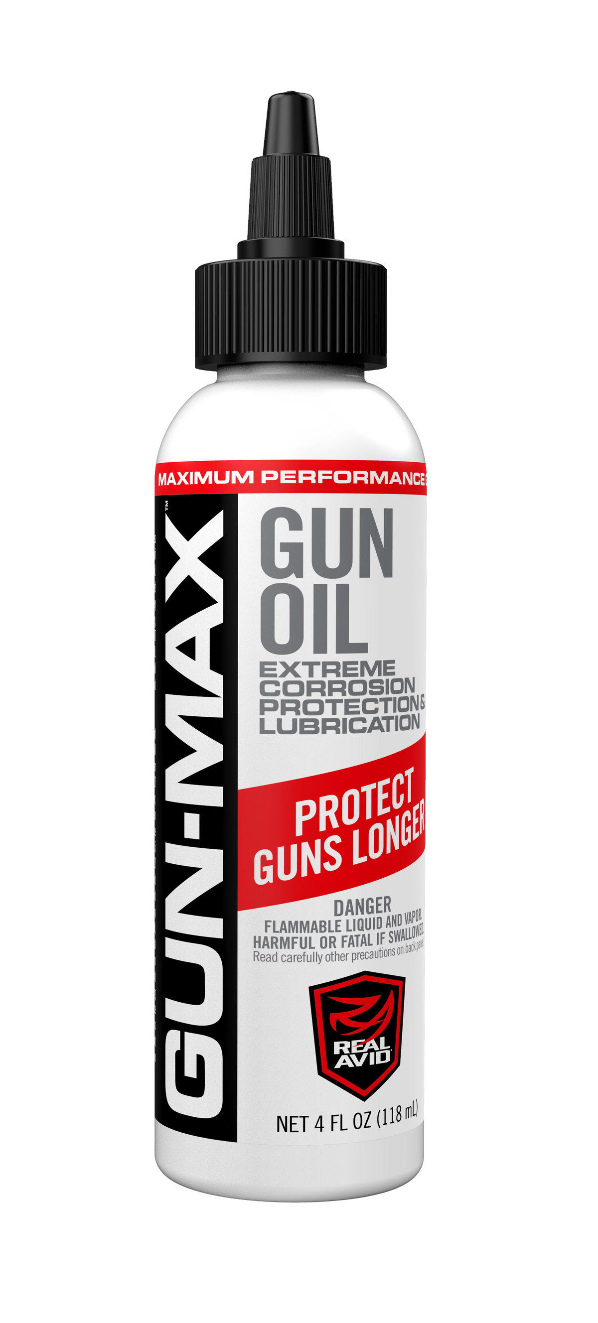 Real Avid Gun-Max 4oz Gun Oil - Cleans, Lubricates, Protects